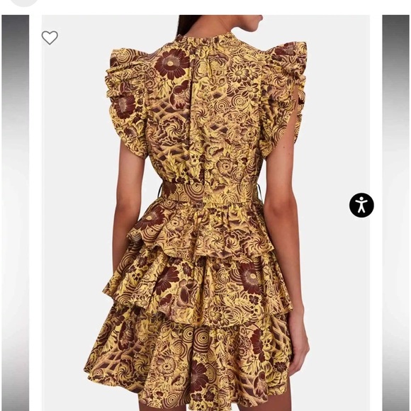 Ulla Johnson Honoria Tiered Printed Poplin Mini Dress - Picture 2 of 8